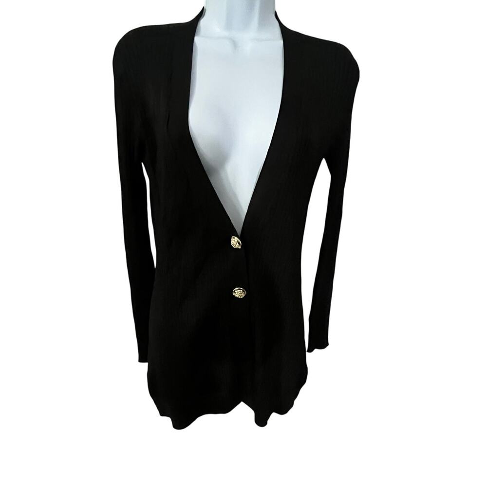 NWT Jason Wu Black Cardigan with Gold Buttons – Women’s Small